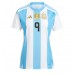 Argentinien Julian Alvarez #9 Fußballbekleidung Heimtrikot Damen Copa America 2024 Kurzarm